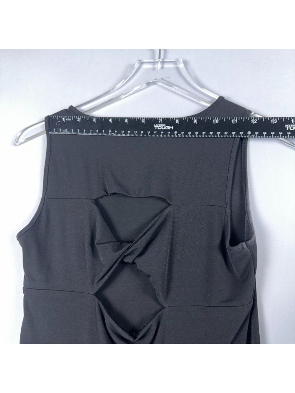 Michael Kors Dress Size XS Black Sleeveless Fit Flare Pleated Back Cutout A-lin - Picture 8 of 9